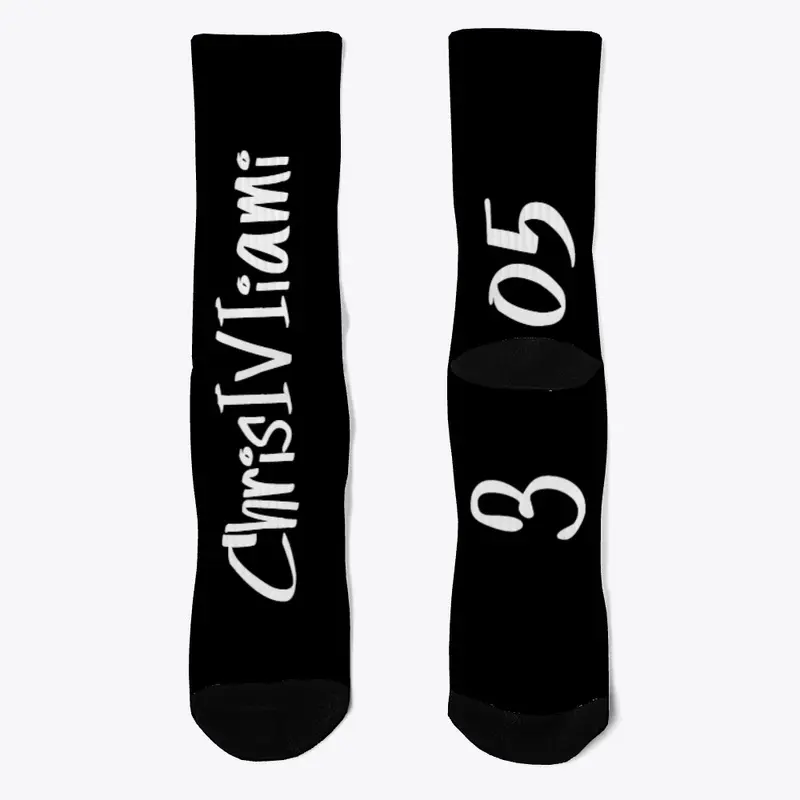 ChrisIVIiami Socks Black/White