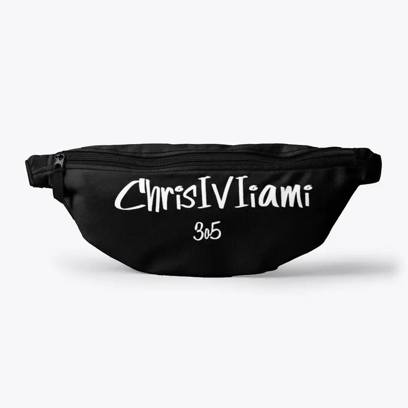 ChrisIVIiami Fanny Pack Black/White